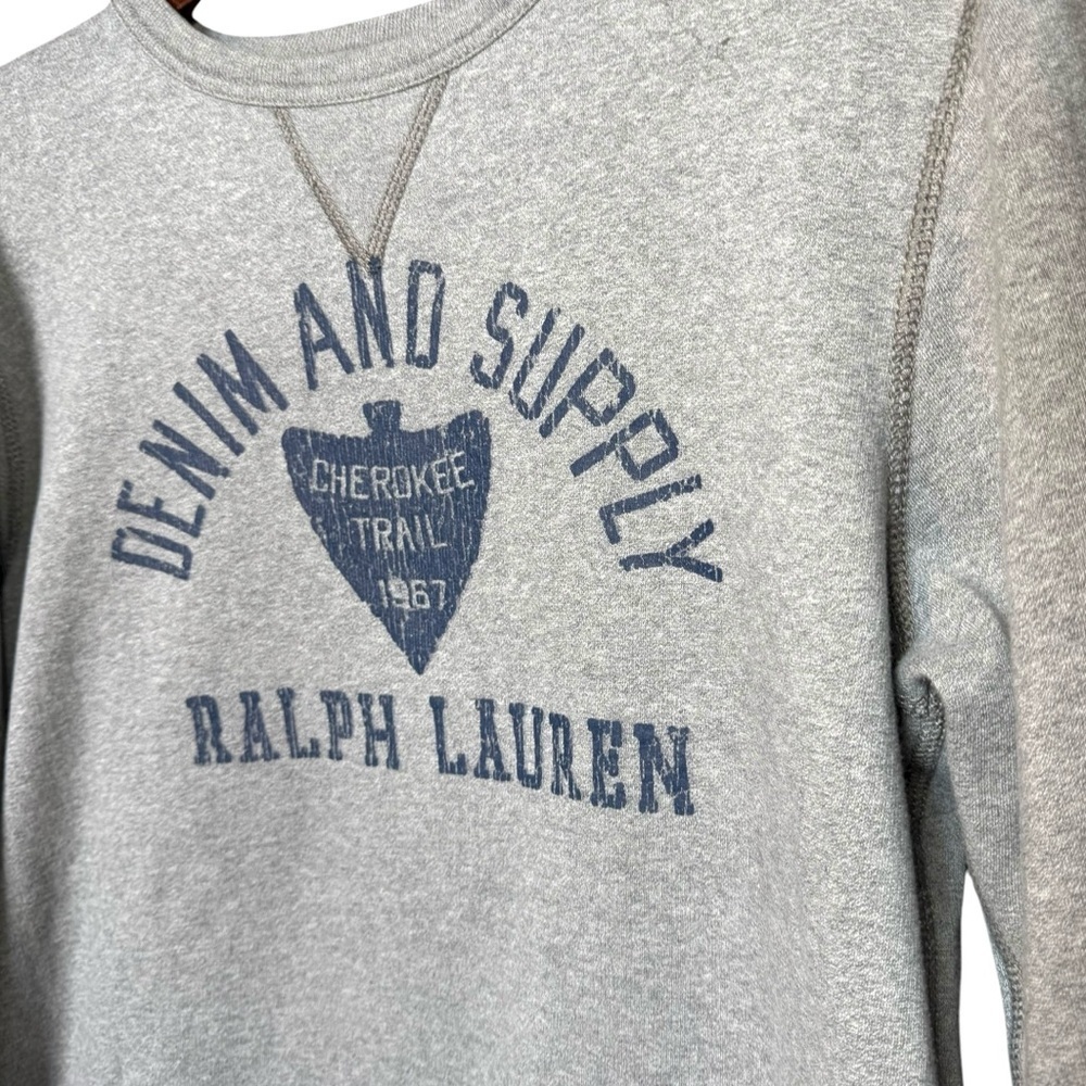 Denim And Supply Ralph Lauren Crew Neck Sweatshirt Size Medium - Picture 2 of 9
